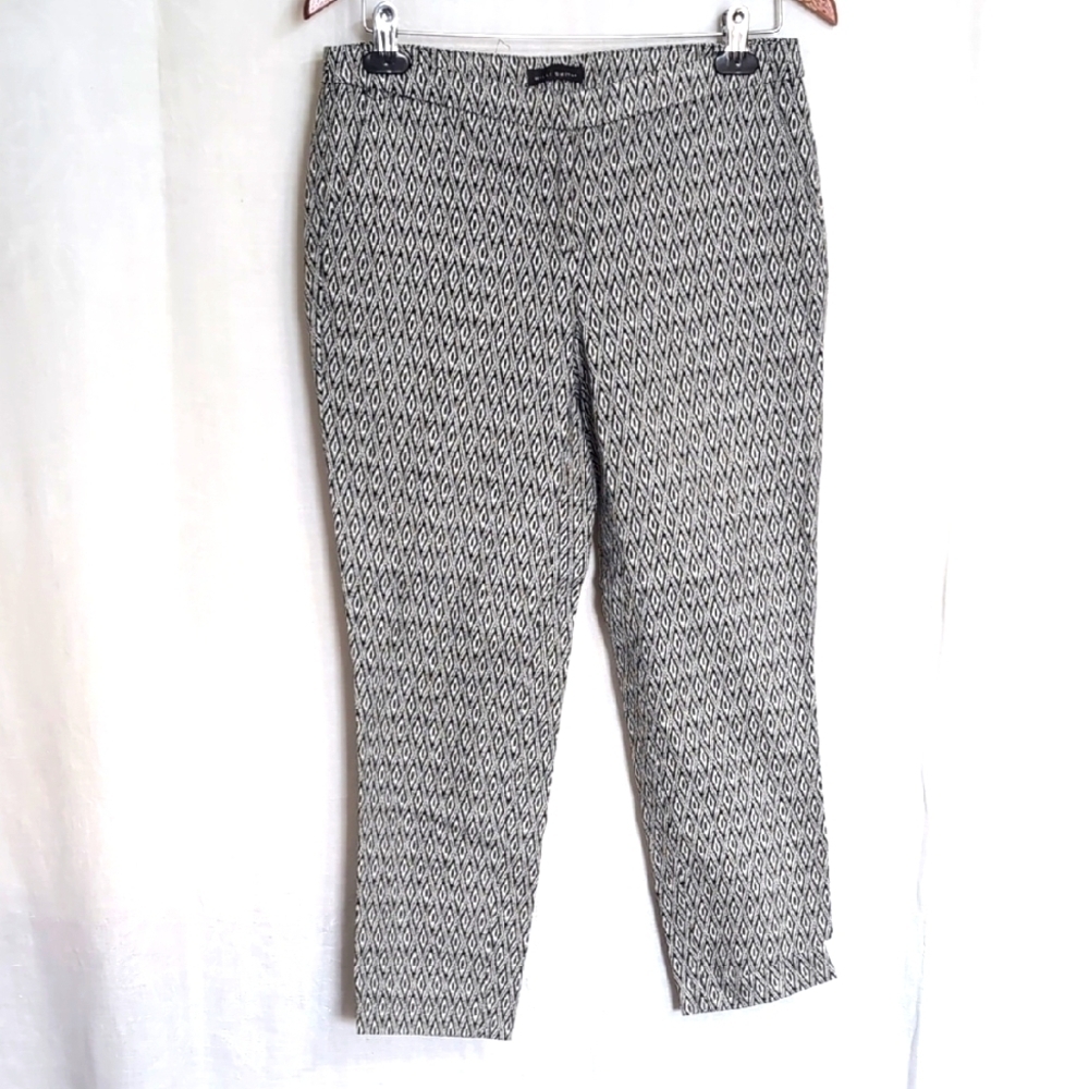 Willi Smith Black White Geometric Dress Pant Size 6